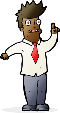 Bir insan tarafından çizilmiş bir fikri olan çizgi film adamı.