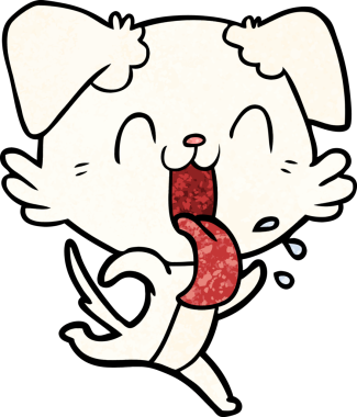 Bir insan tarafından çizilmiş nefes nefese bir köpek.