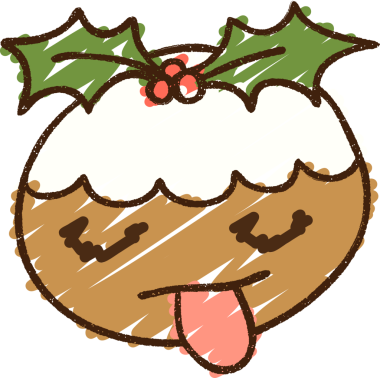 Bir insan tarafından çizilmiş Noel Pudingi Tebeşiri