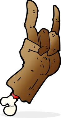 Bir insan tarafından çizilmiş kaya sembolü çizen çizgi el.