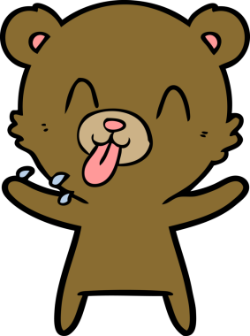 Bir insan tarafından çizilmiş bir çizgi film karakteri.