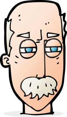 Çizgi film bir insan tarafından çizilmiş yaşlı bir adamı rahatsız ediyor.