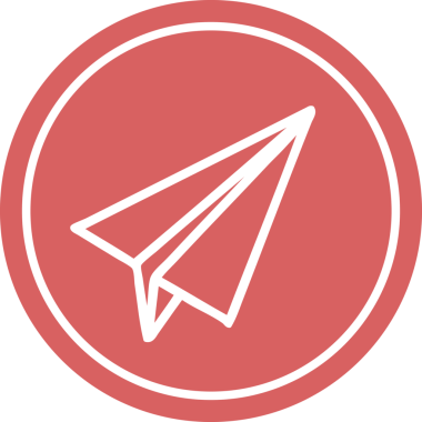 Bir insan tarafından çizilmiş kağıt düzlem dairesel simgesi