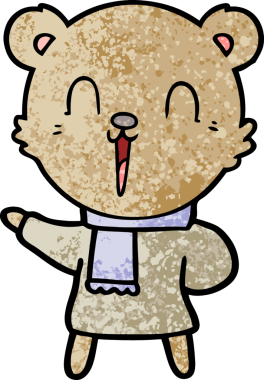 Bir insan tarafından çizilmiş bir çizgi film karakteri.