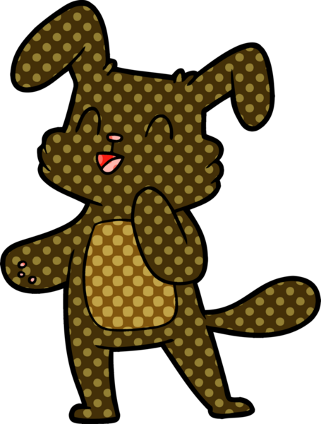 Bir insan tarafından çizilmiş çizgi film tavşanı