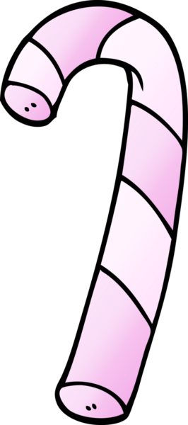 Bir insan tarafından çizilmiş pembe şeker kamışları.