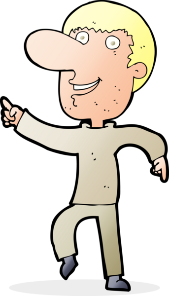 çizgi film mutlu adam dans bir insan tarafından çizilmiş