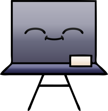 Bir insan tarafından çizilmiş bir karatahtanın gölgelenmiş gradyanı