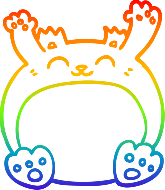 gökkuşağı gradyan çizgi çizimi bir insan tarafından çizilmiş bir çizgi ayı