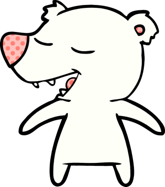 Bir insan tarafından çizilmiş kutup ayısı karikatürü