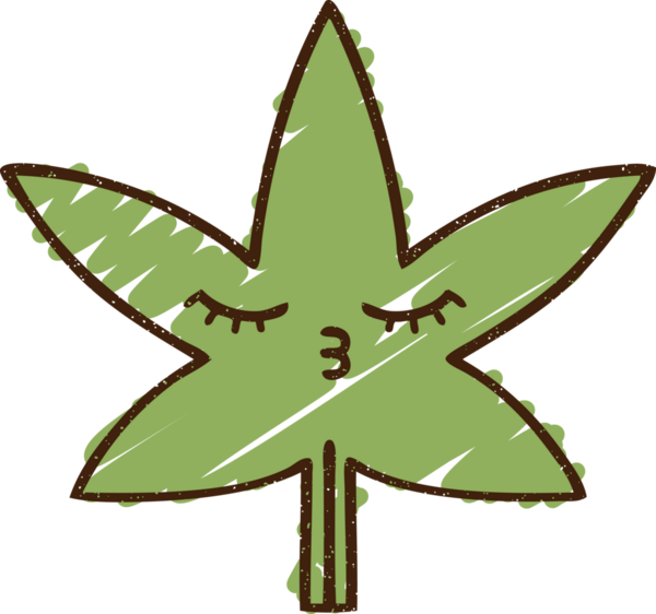 Bir insan tarafından çizilmiş Kenevir Yaprağı Tebeşiri