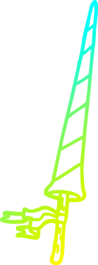 Bir insan tarafından çizilmiş bir karikatür şövalyesi mızrağı.