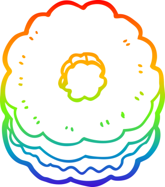 gökkuşağı gradyan çizimi bir insan tarafından çizilmiş bir çizgi film bisküvisi