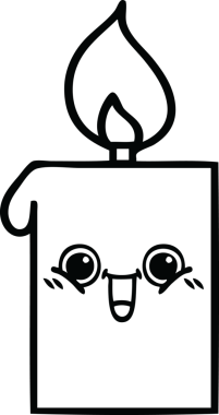 Bir insan tarafından çizilmiş mum çizimi.