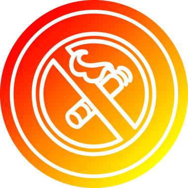 Bir insan tarafından çizilmiş sıcak eğimli dumanlı dairesel simge yok