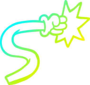 Bir insan tarafından çizilmiş bir el hareketinin soğuk gradyan çizgisi.