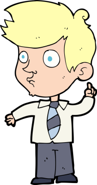 Çizgi filmci çocuk bir insan tarafından çizilmiş sorular soruyor.