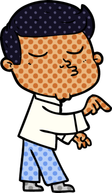 Bir insan tarafından çizilmiş karikatür mankeni adam.