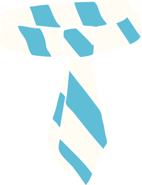 Bir insan tarafından çizilmiş karikatür ofis kravatı.