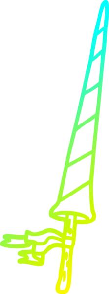 Bir insan tarafından çizilmiş bir karikatür şövalyesi mızrağı.