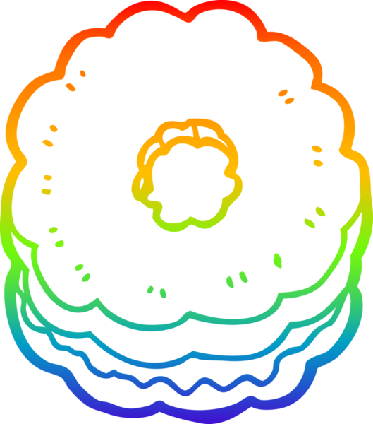 gökkuşağı gradyan çizimi bir insan tarafından çizilmiş bir çizgi film bisküvisi