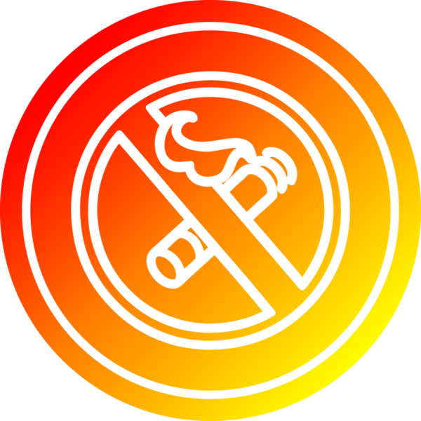 Bir insan tarafından çizilmiş sıcak eğimli dumanlı dairesel simge yok