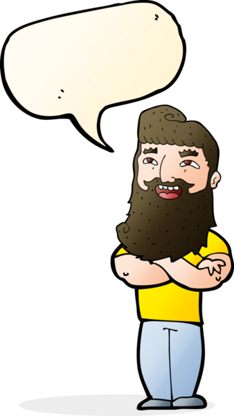 Bir insan tarafından çizilmiş konuşma balonu olan gururlu bir adam.