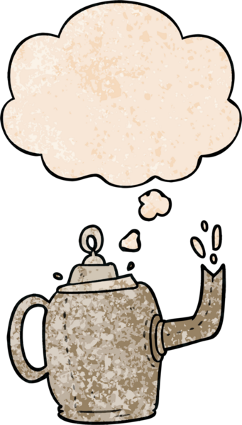 Bir insan tarafından çizilmiş grunge doku tarzında düşünce baloncuğu olan eski bir çizgi film.