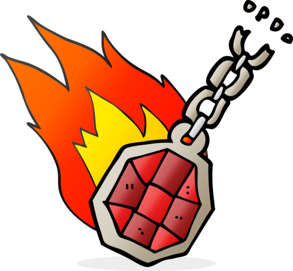 Bir insan tarafından çizilmiş serbest çizim sihirli kolye.