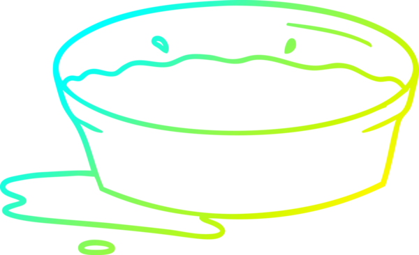 Bir insan tarafından çizilmiş bir karikatür köpek su kabı çizimi.