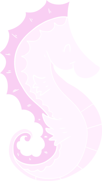 Bir insan tarafından çizilmiş düz renkli karton deniz atı.