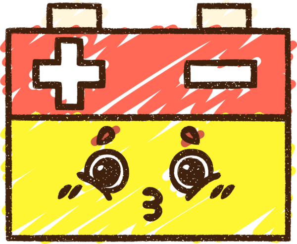 Bir insan tarafından çizilmiş pil tebeşiri.