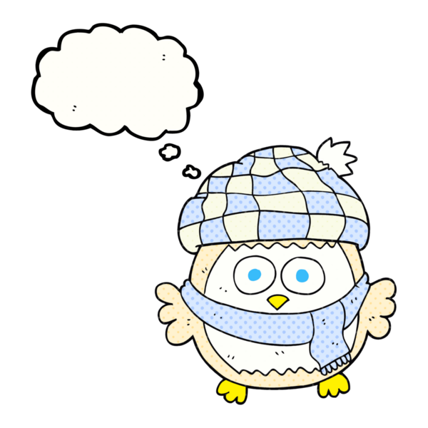 Bir insan tarafından çizilmiş serbest çizim balon karikatürü şirin küçük baykuş.