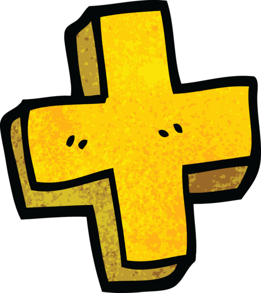 bir insan tarafından çizilmiş karalama artı sembol