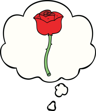 Bir insan tarafından çizilmiş düşünce baloncuğu olan bir çizgi film.