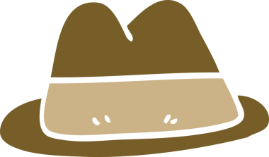 Bir insan tarafından çizilmiş eski tarz bir şapka.