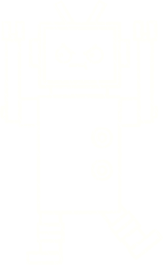 Bir insan tarafından çizilen robot tebeşiri.