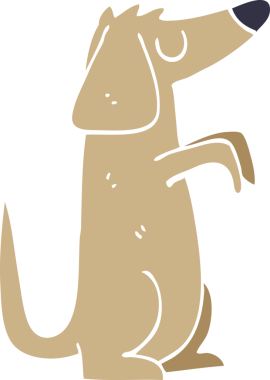 Bir insan tarafından çizilmiş karalama köpeği.