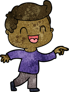 Bir insan tarafından çizilmiş mutlu adam çizgi filmi.