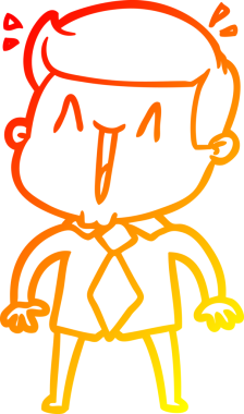 Bir insan tarafından çizilmiş mutlu bir adamın çizgi çizimi.