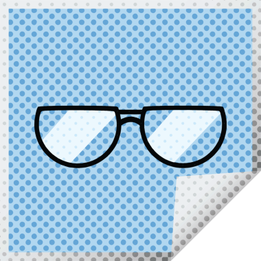 Bir insan tarafından çizilmiş grafik vektör illüstrasyon kare etiketi