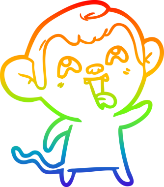 gökkuşağı gradyan çizgisi insan tarafından çizilmiş çılgın bir çizgi maymun çizimi