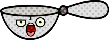 Bir insan tarafından çizilmiş bir kaşık çizgi romanı.