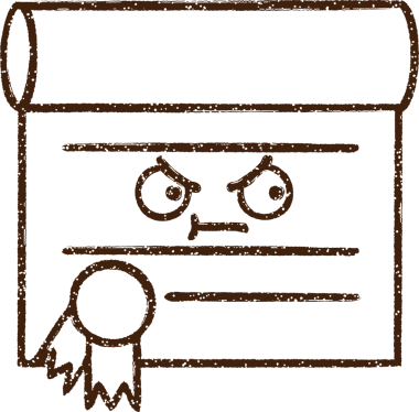 Bir insan tarafından çizilmiş Resmi Sertifika Kömür Çizimi