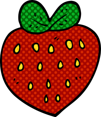 Bir insan tarafından çizilmiş karalama çileği.