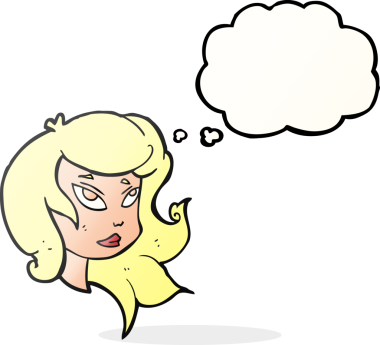 Bir insan tarafından çizilmiş serbest çizim baloncuk kadın yüzü.