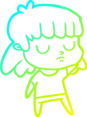 Bir insan tarafından çizilmiş ilgisiz bir karikatür çizimi.