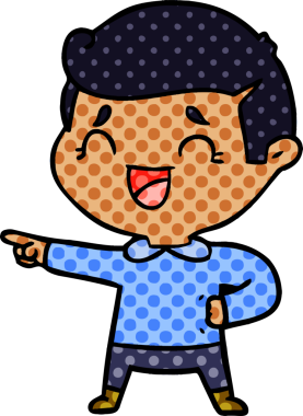 Bir insan tarafından çizilmiş gülen adam.