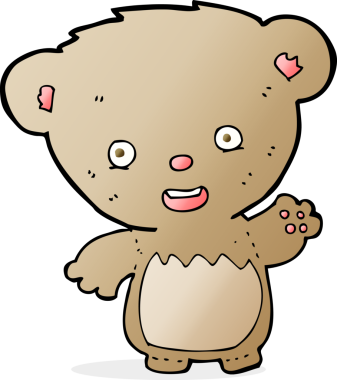 Bir insan tarafından çizilmiş oyuncak ayı.