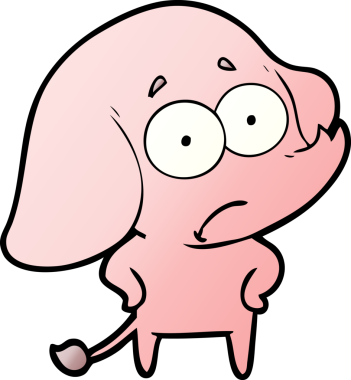 bir insan tarafından çizilmiş belirsiz bir fil.